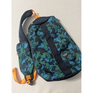 Chaco Sling Pack Crossbody Radlands Bag Blue Green Yellow Double Side Zipper EUC